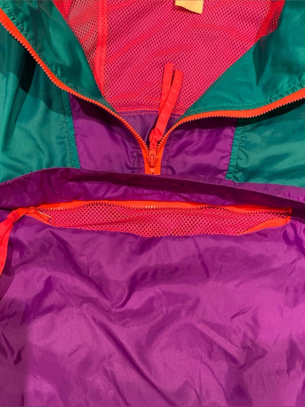 Vintage Columbia Sportswear 90s Color Block Pullover Windbreaker 1/2 Zip Men’s L - Picture 5 of 9